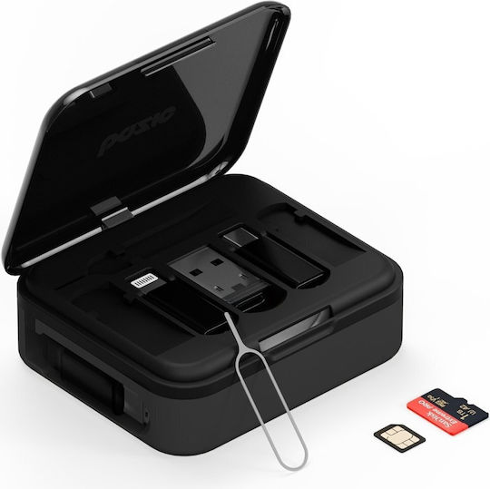 Energea Retractable USB 2.0 to micro USB Cable Μαύρο 1m 1τμχ