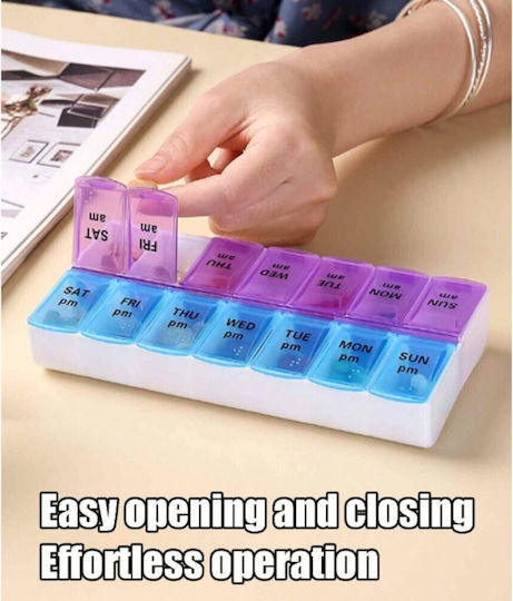 Organizator De Pastile Plastic Cu 14 Compartimente 5omo90