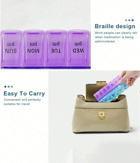 Organizator De Pastile Plastic Cu 14 Compartimente 5omo90
