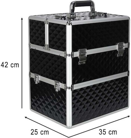Kosmetikkoffer Schwarz H42xW35xL25cm