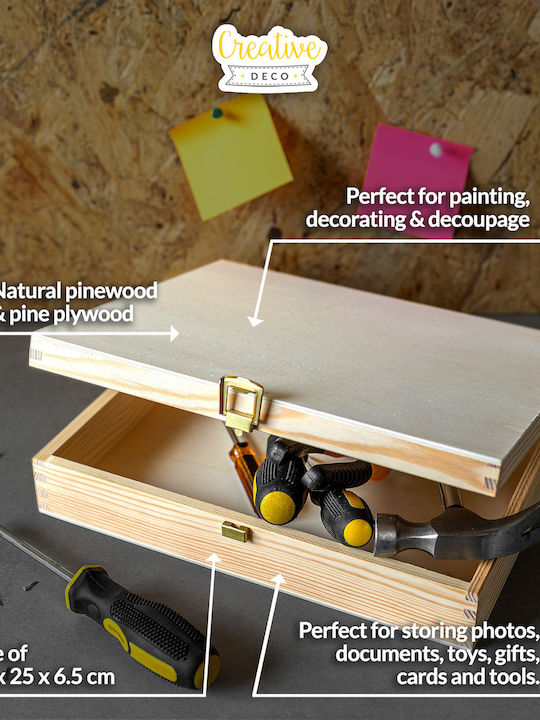 Creative Dekorative Box Hölzernes 29x25x6.5cm