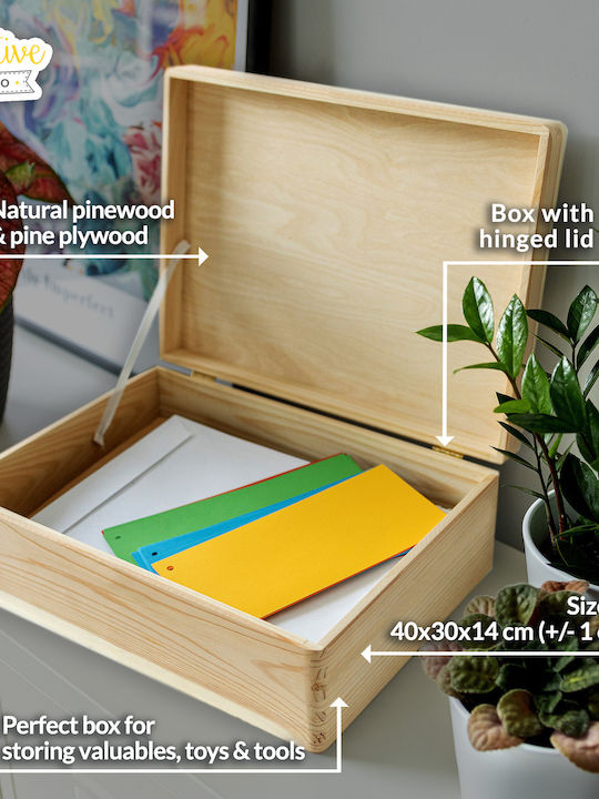 Creative Wooden Decorative Box 40x30x14cm