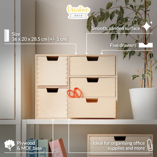 Creative Wooden Decorative Box 36x20x28.5cm