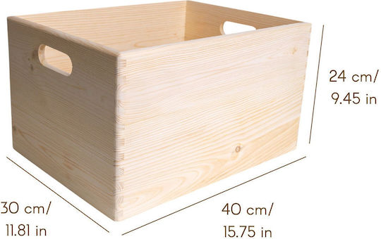 Creative Διακοσμητικό Κουτί Ξύλινο 40x30x24cm