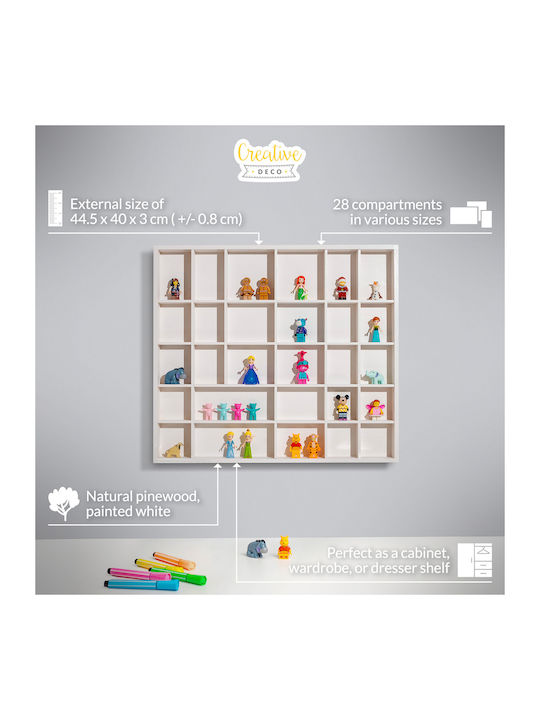 Ράφι Τοίχου Λευκό 44.5x40x3εκ.