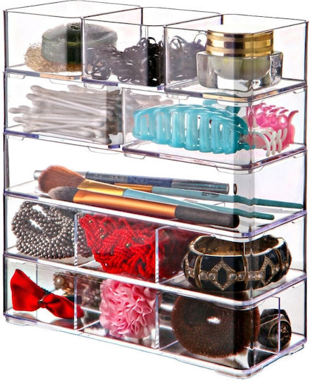 Schubladenorganisator mit Schubladen & Trennzeichen Transparent