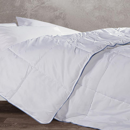 Nef-Nef Homeware Πάπλωμα Μονό με Γέμιση Microfiber 160x220εκ. Microfiber Λευκό 350 GSM 8 togs