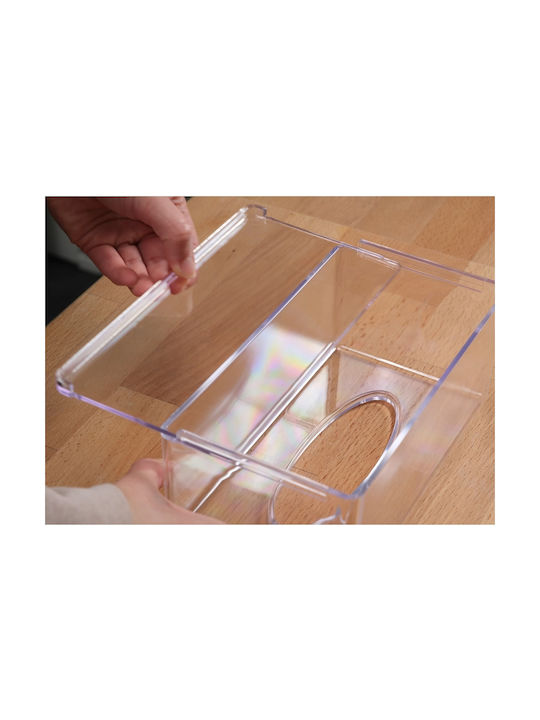 Държач за Кърпички Пластмасов Прозрачен 21x12x9см GNZ-EP-636