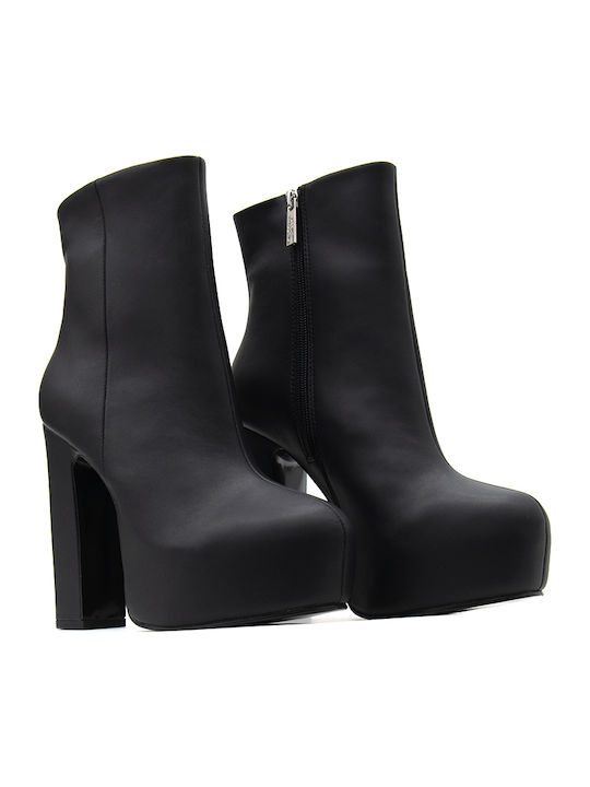 Torcher Leder Stiefeletten Damen Schwarz