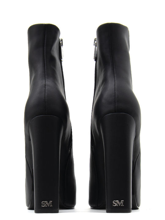 Torcher Leder Stiefeletten Damen Schwarz