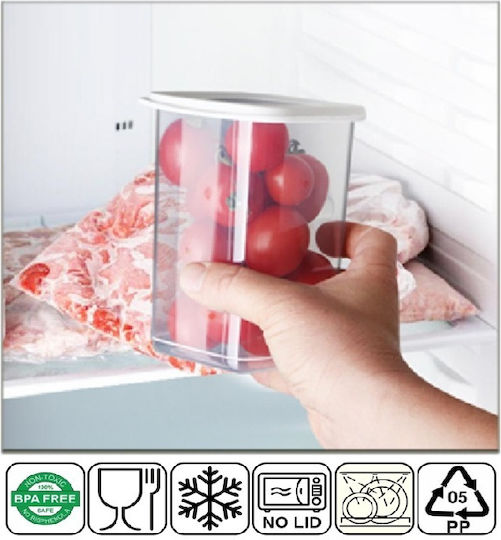 Set of 12 Jars for Pasta Sugar Cereals with Plastic Transparent Lid 1750ml 12 Pieces