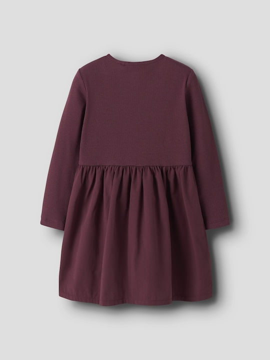 Kinderkleid Langärmelig Bordeaux