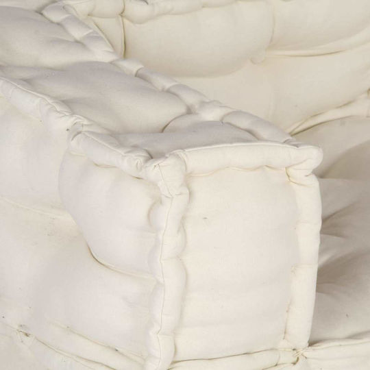Bean Bag Chair Bolster Waterproof Ecru 140x70x36cm
