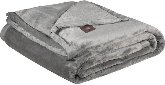 Greenwich Polo Club 3971 Velvet Blanket Super Double 240x250cm Gray