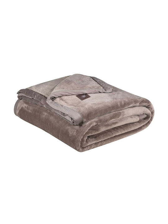 Greenwich Polo Club 3973 Κουβέρτα Βελουτέ Υπέρδιπλη 240x250εκ. Dusty Lilac