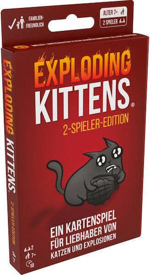 Επιτραπέζιο Παιχνίδι Exploding Kittens για 2 Παίκτες 7+ Ετών Asmodee