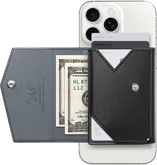 Spigen MagSafe Θήκη Καρτών Valentinus Pro σε Μαύρο χρώμα