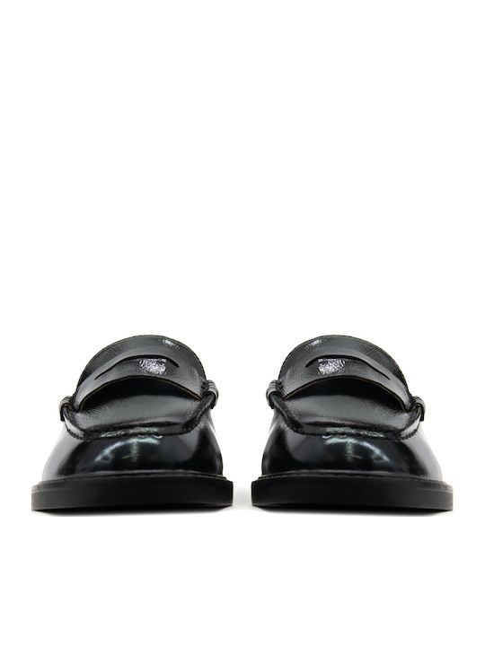 Steve Madden Adison Patent Patent Leather Women's Moccasins in Black Color