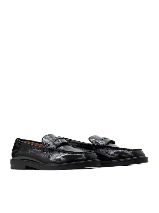 Adison Patent Lackleder Damen Mokassins in Schwarz Farbe