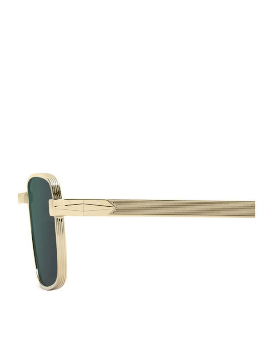 David Beckham Unisex Sunglasses with Gold Metal Frame and Green Lens