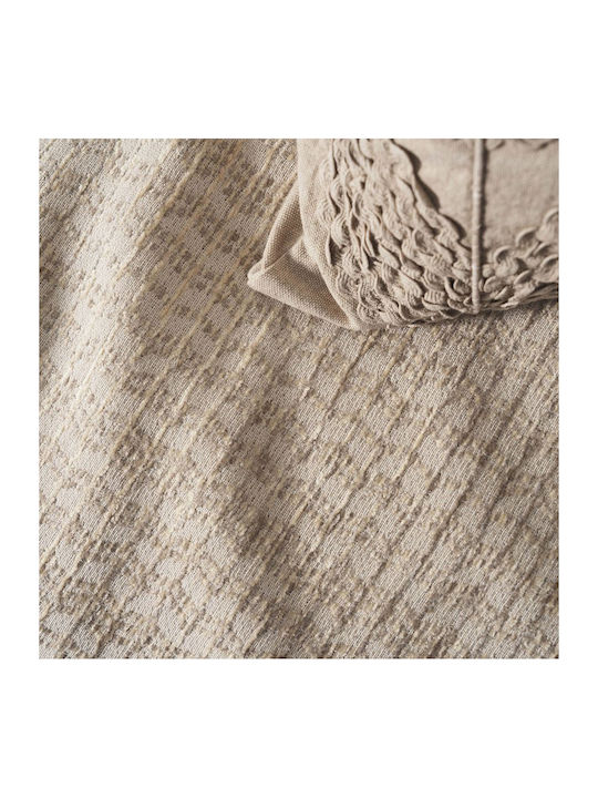 Gofis Home Meadow Ριχτάρι Πολυθρόνας Ζακάρ 180x180εκ. Meadow Beige 160/06