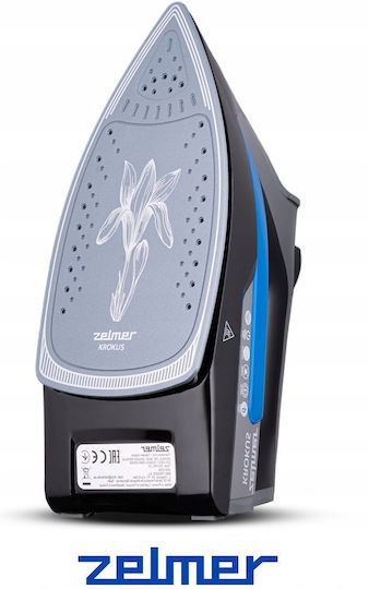 Zelmer Steam Iron 3000W with Ceramic Plate and Continuous Steam Supply 40g/min