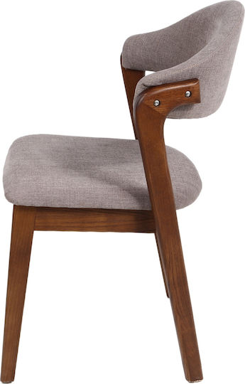 Ismene Dining Room Wooden Chair Grey/walnut 52.5x56x83cm