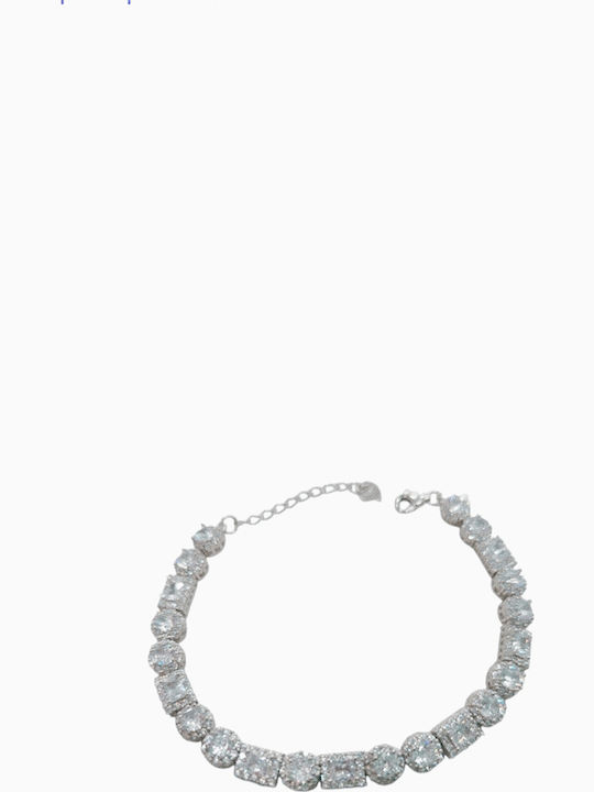 Γυναικείο Βραχιόλι Ασημένιο Ζιργκον Silver 925