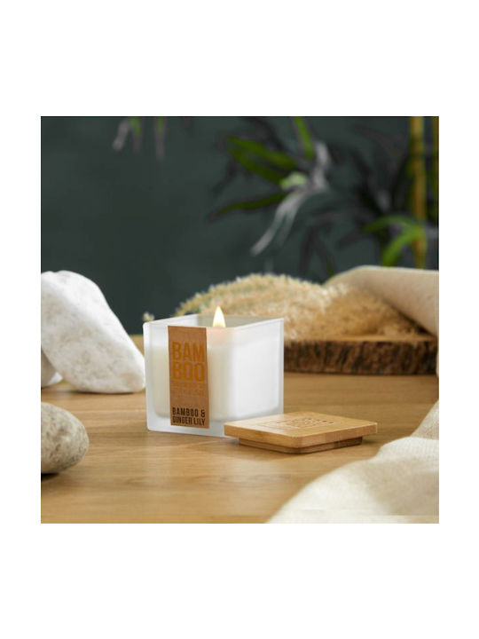 Heart & Home Aromatic Soy Candle Bamboo in Jar White 210g