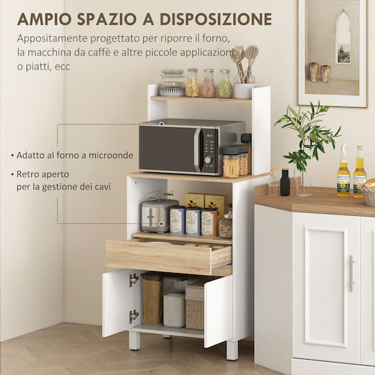 Lower Oven Cabinet White 60x40x131cm