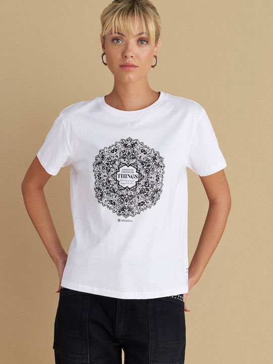 Tricou Damă Alb