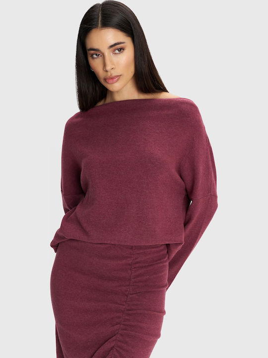 Damen Bluse Langärmelig Red