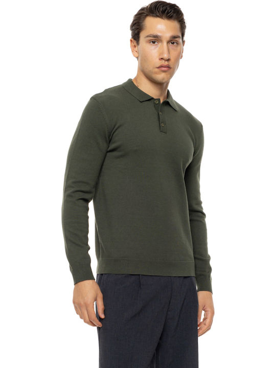 Polo Long Sleeve Sweater Dark Green