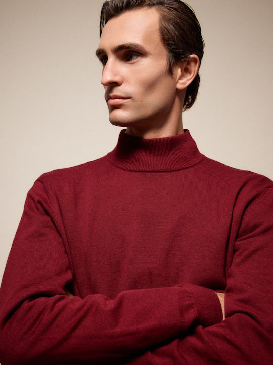 Long Sleeve Sweater Wine Red
