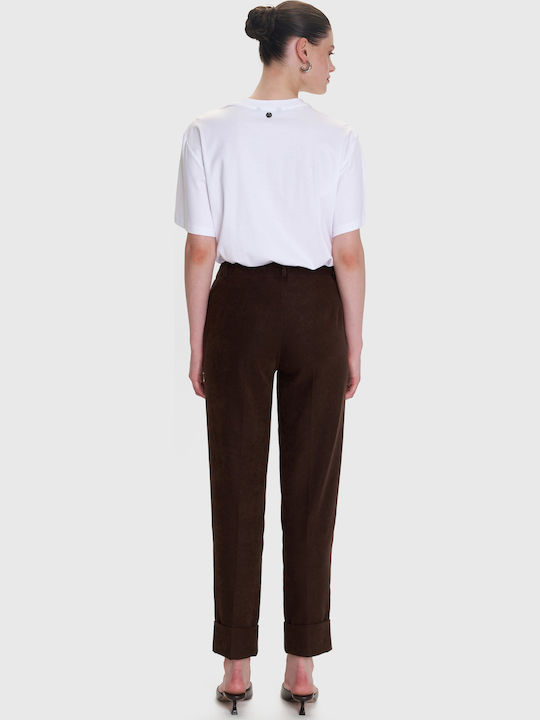 Women's Fabric Trousers Brown