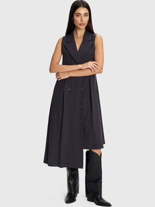 Midi Dress for Wedding and Christening Grey