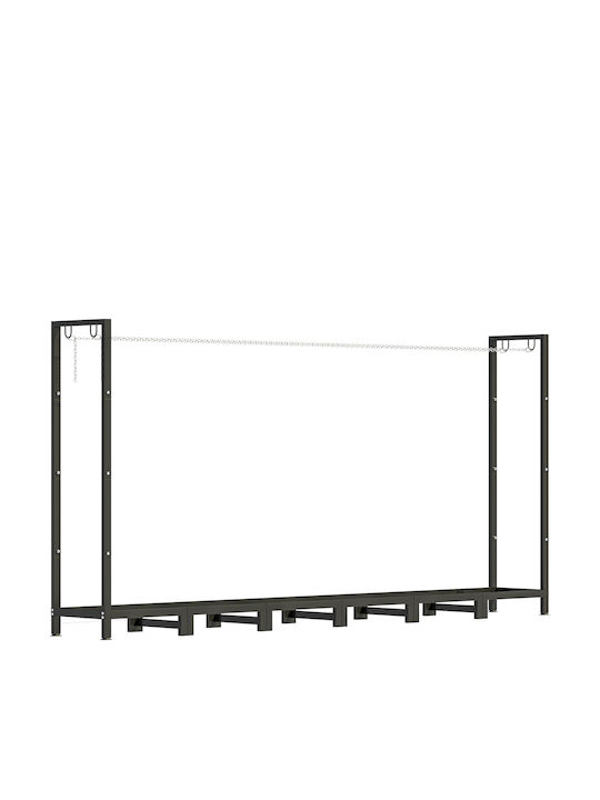 Outsunny Υφασμάτινη Τσάντα Μεταφοράς Ξύλων 235x31x116cm Μαύρη