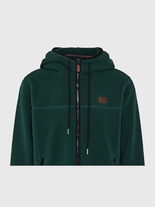 Men's Fleece Hoodie Jacket Green
