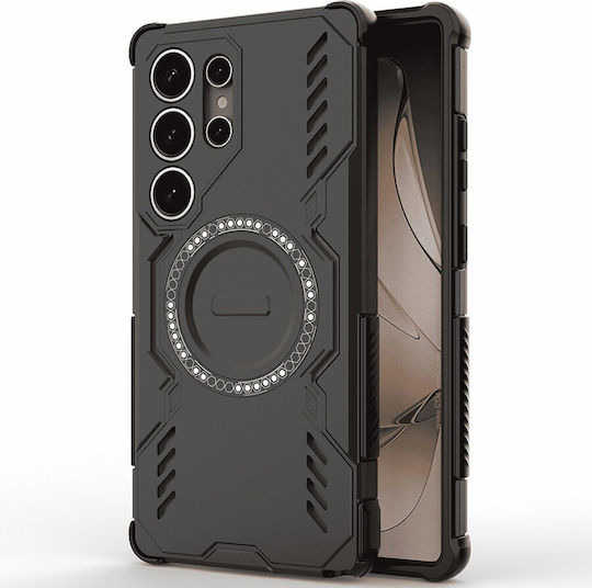 Techsuit Umschlag Rückseite Kunststoff Schwarz (Redmi 15C 4G)