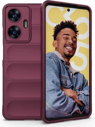 Techsuit Umschlag Rückseite Silikon Burgundisch (Redmi 15)