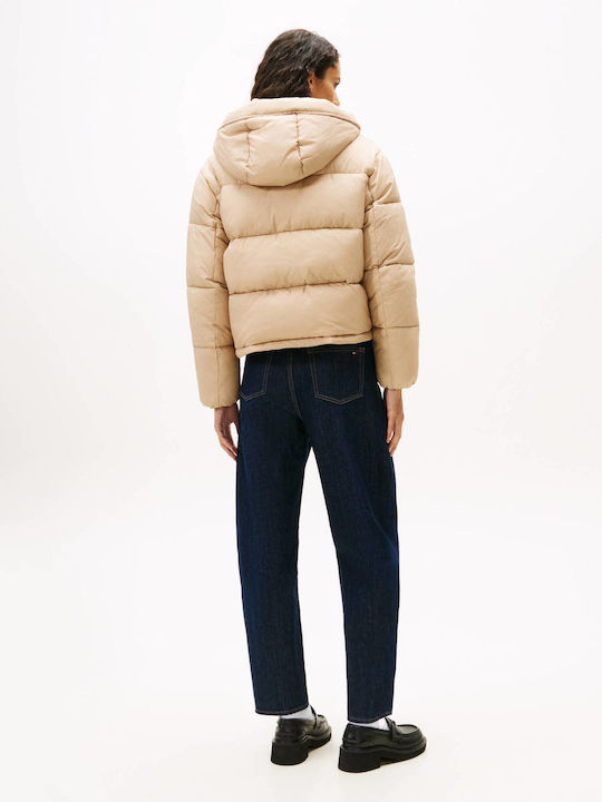 Jachetă de femei Puffer Waterproof Beige