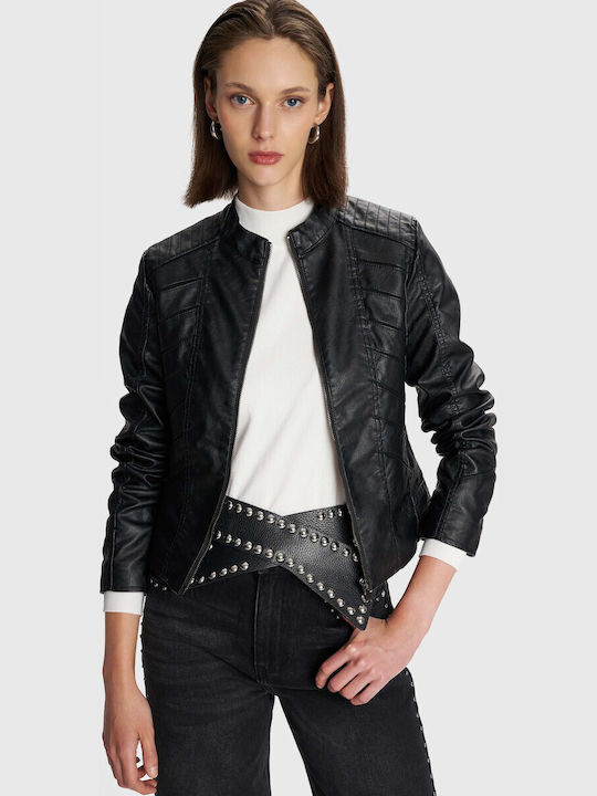 Γυναικείο Biker Jacket Μαύρο