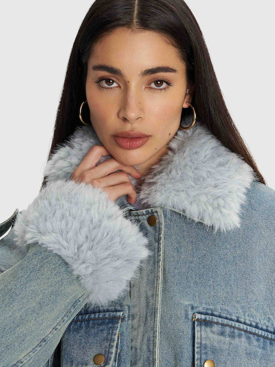 Jachetă de femei din denim Blue