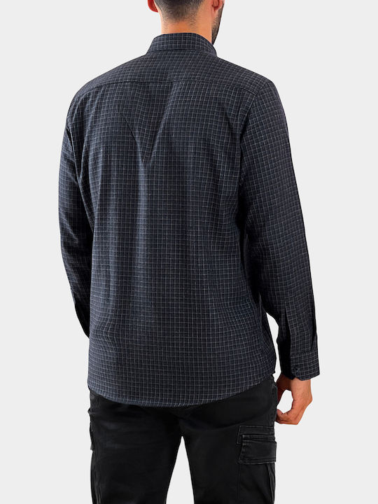 Long Sleeve Flannel Shirt Blue Navy