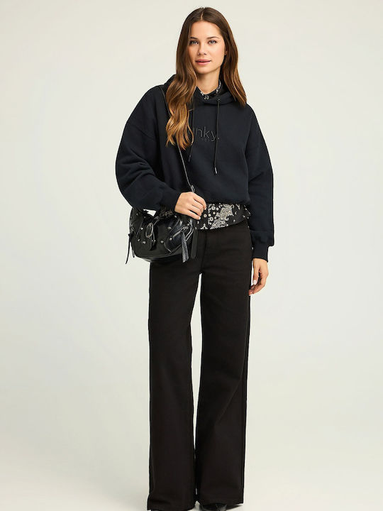 Women's Sweatshirt Hooded Black