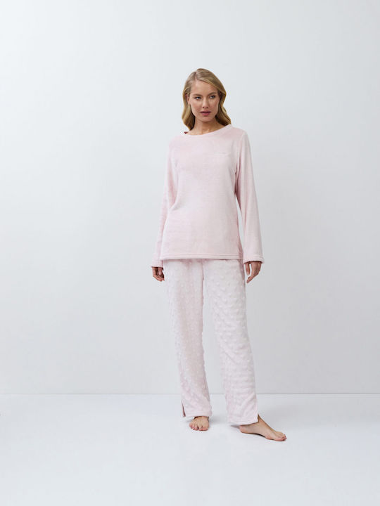 Aruelle Winter Women's Pyjama Set Pink Aruelle Winter Women's Pyjama Set Pink