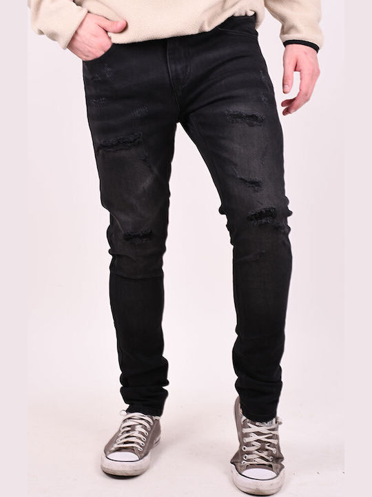 Men's Jeans Pants with Slim Fit Black