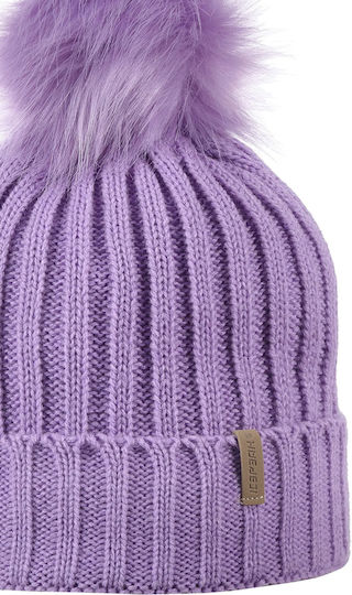 Beanie Frauen Beanie Gestrickt in Flieder Farbe