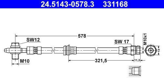 Bremsleitung Vw Tiguan 5n Ate 24514305783