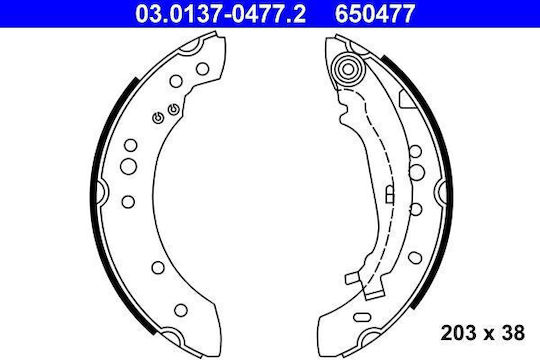 Set Bremsbeläge Mitsubishi Colt Vi Z3 A Z2 A Ate 03013704772